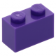 LEGO kocka 1x2, sötétlila (3004)